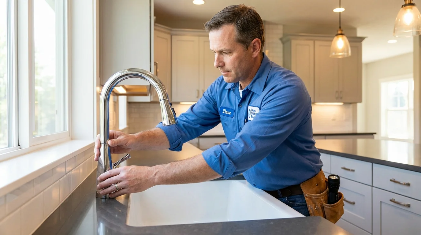 Kitchen faucet installation by Johns Plumbing LLC in Fresno